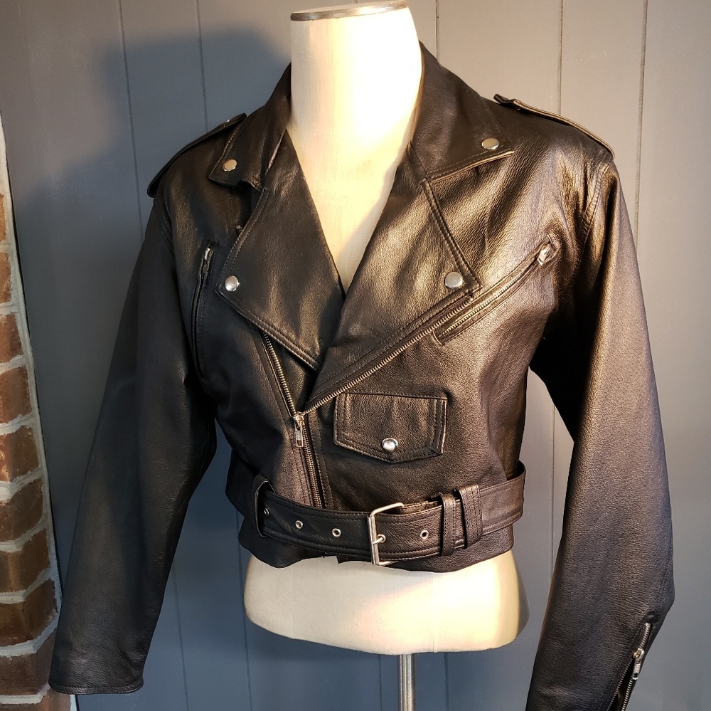 Black Leather Motorcycle Jacket